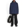 Overshirt mit Kapuze und Karomuster «Blue Navy» 720109TNM354202