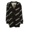 Oversize-Cardigan mit Logo «Black» 555275T14711070