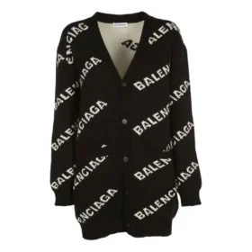 Oversize-Cardigan mit Logo «Black» 555275T14711070