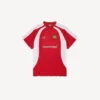 Oversize-Fussball-T-Shirt für Herren in Rot Oversize-Fussball-T-Shirt für Herren in Rot