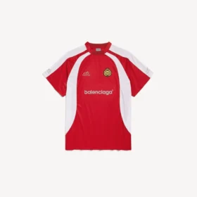 Oversize-Fussball-T-Shirt für Herren in Rot