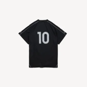 Oversize-Fussball-T-Shirt für Herren in Schwarz