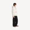 Oversize-Hoodie mit Reissverschluss für Herren in Creme