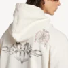 Oversize-Hoodie mit Reissverschluss für Herren in Creme