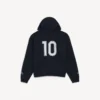 Oversize-Hoodie mit Reissverschluss für Herren in Schwarz
