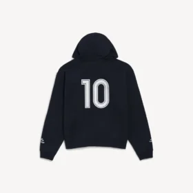 Oversize-Hoodie mit Reissverschluss für Herren in Schwarz