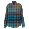 Oversize-Langarmhemd aus Flanell mit Karomuster «Blue Red» 715030TMM116305