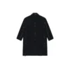 Oversize-Mantel mit Buffalo-Karomuster und unversäuberten Kanten «Black White» 704487TMU181070
