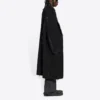 Oversize-Mantel mit Buffalo-Karomuster und unversäuberten Kanten «Black White» 704487TMU181070