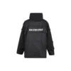 Oversize-Parka aus Funktionsstoff mit Jersey-Einsatz «Schwarz» 746450TOO321000
