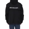 Oversize-Parka aus Funktionsstoff mit Jersey-Einsatz «Schwarz» 746450TOO321000