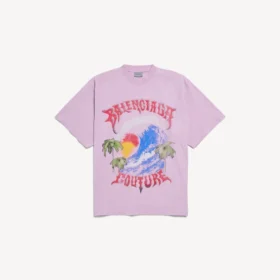 Oversize-T-Shirt für Damen im Vintage-Surfer-Stil in Altrosa
