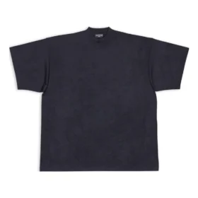Oversize-T-Shirt mit Lasche «Schwarz» 694576TMVJ21151