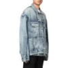 Oversized Cut-Up-Denim-Jacke mit Ringen «Blau» 697779TMW264437