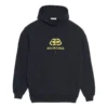 Oversized-Hoodie aus Interlock-BB-Stoff «Schwarz-Gelb» 578138TEV191361