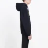 Oversized-Hoodie aus Interlock-BB-Stoff «Schwarz-Gelb» 578138TEV191361