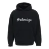 Oversized-Popover-Hoodie mit Schriftzug-Logo «Black White» 674986TMVB51070