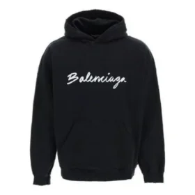 Oversized-Popover-Hoodie mit Schriftzug-Logo «Black White» 674986TMVB51070