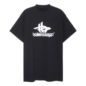 Oversized-Sport-T-Shirt zum Kombinieren «Black White» 739028TPVF21070
