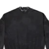 Oversized-Sweatshirt mit Rundausschnitt und Perforation «Black Faded» 762718TPVD91055