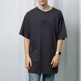 Oversized Washed Interlocked BB T-Shirt «Navy Black» 583214TFV658060