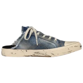 Paris Distressed Denim Pantoletten «Blue» 693952W3RCL4090