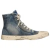 Paris High-Top-Sneaker «Blue Destroyed Denim and Rubber» 688756W3RCL4090