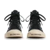 Paris High-Top-Sneaker «Schwarze, zerrissene Baumwolle und weisser Gummi mit Graffiti» 688752W3RR41099