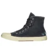 Paris High-Top-Sneaker «Schwarze, zerrissene Baumwolle und weisses Gummi» 688752W3RC11090