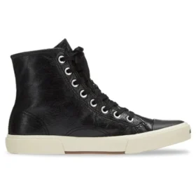 Paris High-Top-Sneaker «Schwarzes Leder und weisses Gummi» 688756W3RCA1090