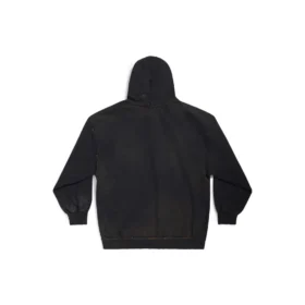 Paris-Hoodie mit Reissverschluss, schmale Passform «Black Faded» 744454TOVI41055