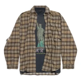 Paris Liberty Lagenhemd Oversize «Dunkelgrün» 794656TQM202880
