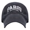 Paris Logo Baseballkappe «Washed Black White» 680748-410B2