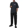 Paris Logo Stretched Knee Sweatpants «Black White» 675244TLVL81070