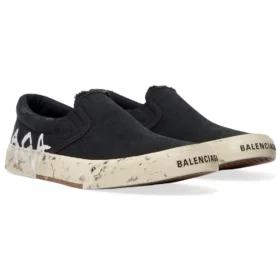Paris Low-Top-Slip-On-Schuhe «Washed Black Cotton» 710297W3RR51099