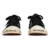 Paris Low-Top-Sneaker «Black Destroyed Cotton and White Rubber with Graffiti» 688754W3RR51099