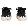 Paris Low-Top-Sneaker «Black Destroyed Cotton and White Rubber with Graffiti» 688754W3RR51099