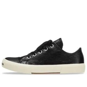 Paris Low-Top-Sneaker «Black Leather and White Rubber» 688757W3RCB1090