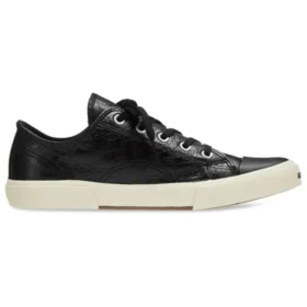 Paris Low-Top-Sneaker «Schwarze, zerrissene Baumwolle und weisses Gummi» 688754W3RCB1090