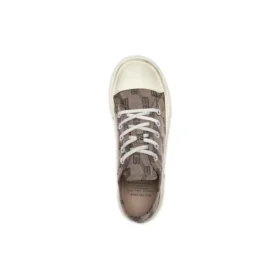 Paris Low-Top-Sneaker «Tan Allover Logo Cotton and White Rubber» 688754W3RQ22298