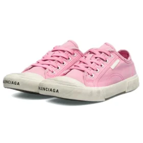 Paris Low-Top-Sneaker «Washed Pink Cotton and White Rubber» 688757W3RC25590