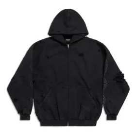 Paris Moon Oberbekleidung Oversize-Hoodie mit Reissverschluss «Schwarz» 744444TOVE51055