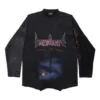 Paris Moon Upside Down Langarm-T-Shirt Oversized «Black Faded» 698155TOVT31055
