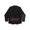 Paris Moon Upside Down Langarm-T-Shirt Oversized «Black Faded» 698155TOVT31055