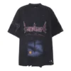 Paris Moon Upside Down T-Shirt Oversized «Black Faded» 698811TOVT31055