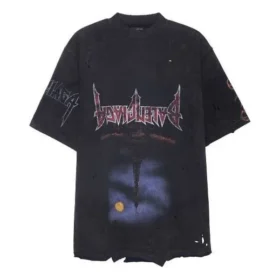 Paris Moon Upside Down T-Shirt Oversized «Black Faded» 698811TOVT31055