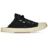 Paris Pantoletten «Black Destroyed Cotton and White Rubber» 693952W3RC31090