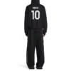 Paris Soccer Zip-up Hoodie, Medium Fit «Black White» 744457TPVS61070