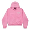 Paris Strass Full-Zip-Hoodie, schmale Passform «Faded Pink» 811611TRVL49568