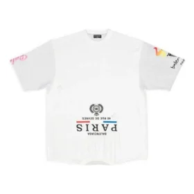 Paris Upside Down T-Shirt Oversized «White» 698811TMVC9900